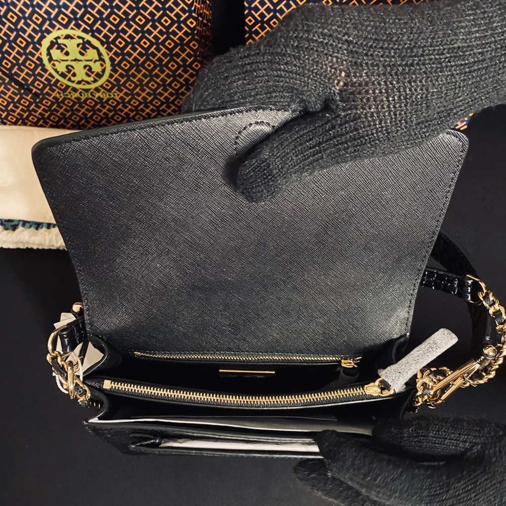 Tory Burch embossed double strap leather bag - Picture 15 of 16